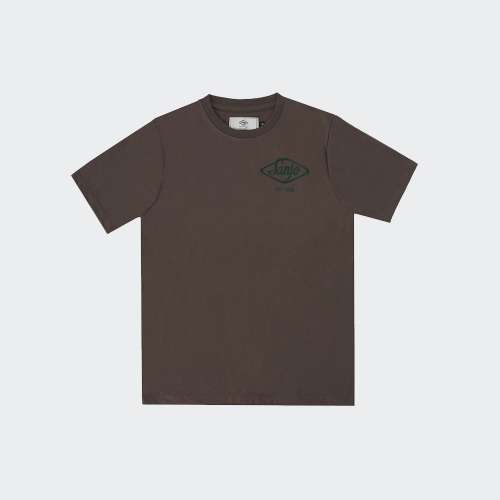 TSHIRT SANJO FLOCKED BROWN