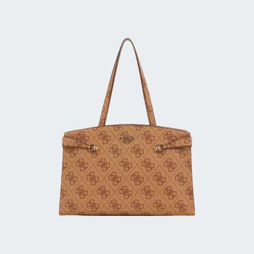 MALA GUESS BERTA LATTE LOGO BROWN