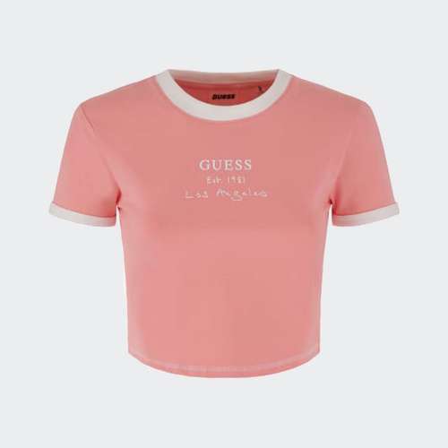 TSHIRT GUESS SIGNATURE CROP G67R