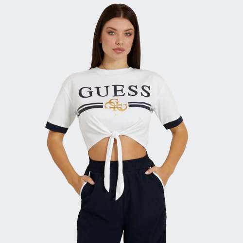 TSHIRT GUESS MYLAH KNOT CROP G011