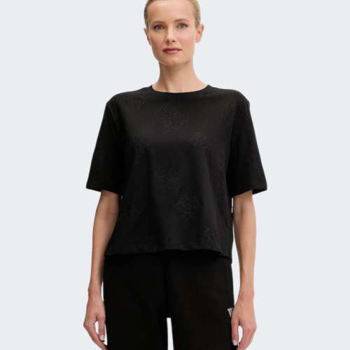 TSHIRT GUESS PEONY AOP EMBROIDERY BOXY