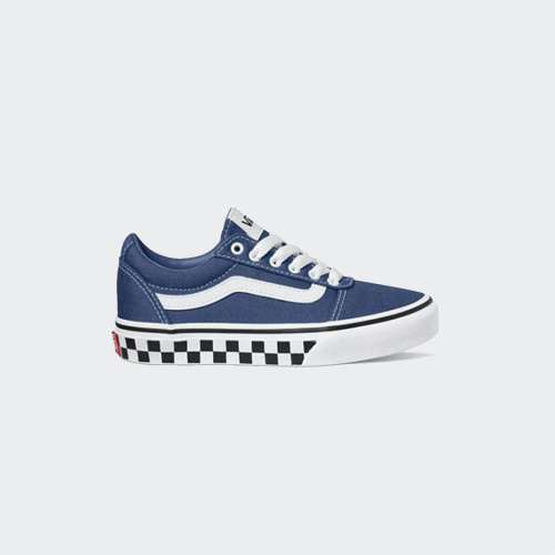 VANS WARD YT CHECKER SIDEWALL NAVY/WHITE