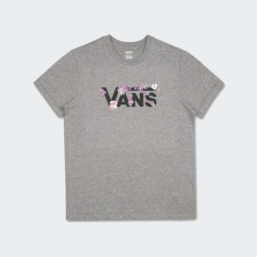 TSHIRT VANS DROP V FLORAL BF GREY HEATHER