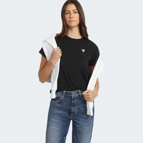 TSHIRT GUESS GJ SS CN REG MINI TRIANGLE JBLK