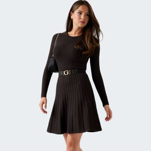 VESTIDO GUESS CABLE BELTED HANA