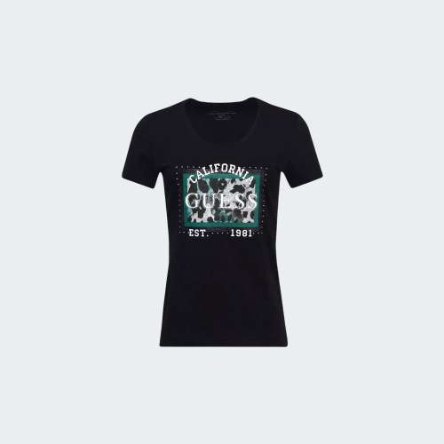TSHIRT GUESS CN SS ANIMALIER BOXY PRINT