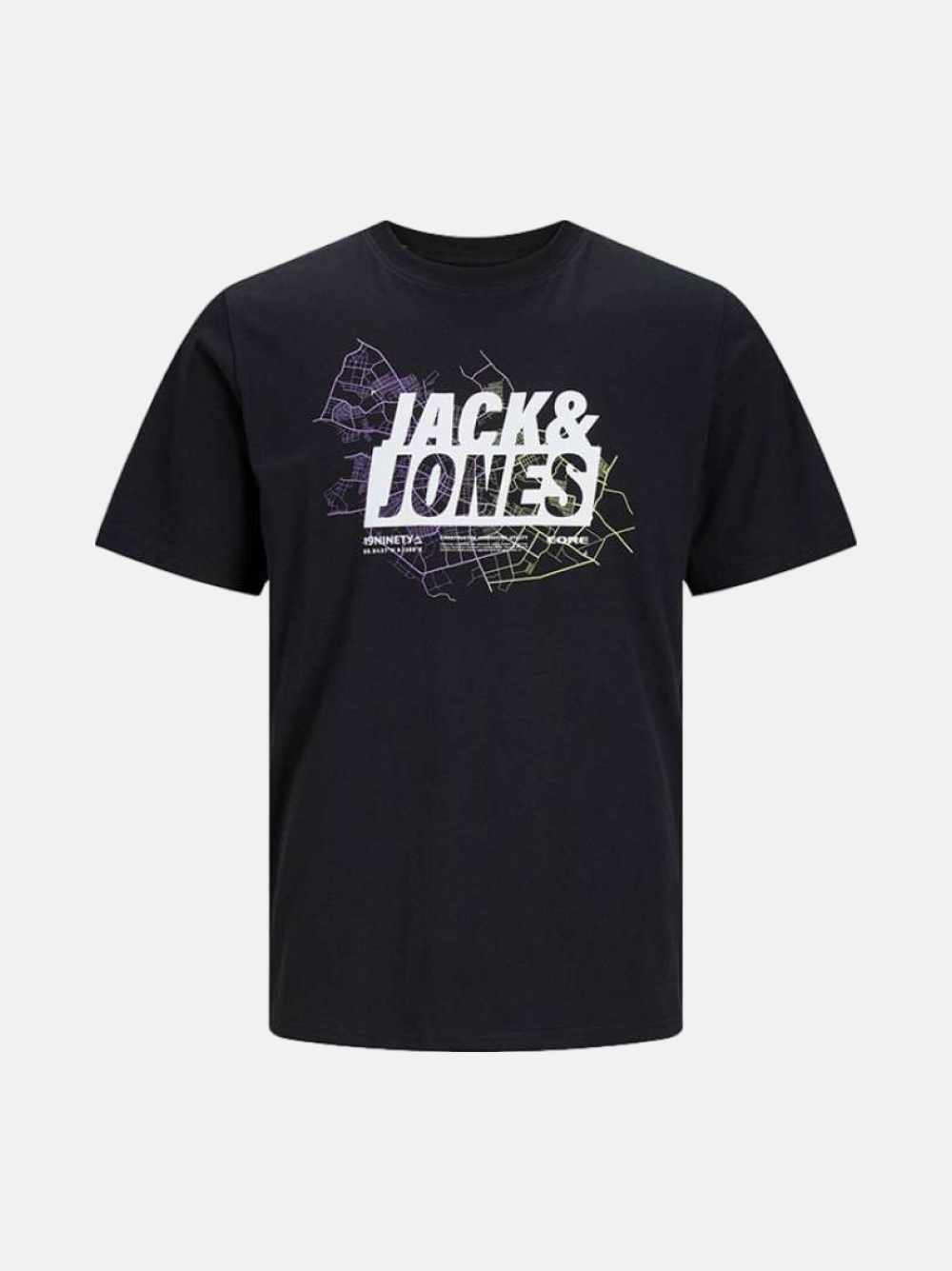TSHIRT JACK & JONES JCOMAP LOGO BLACK