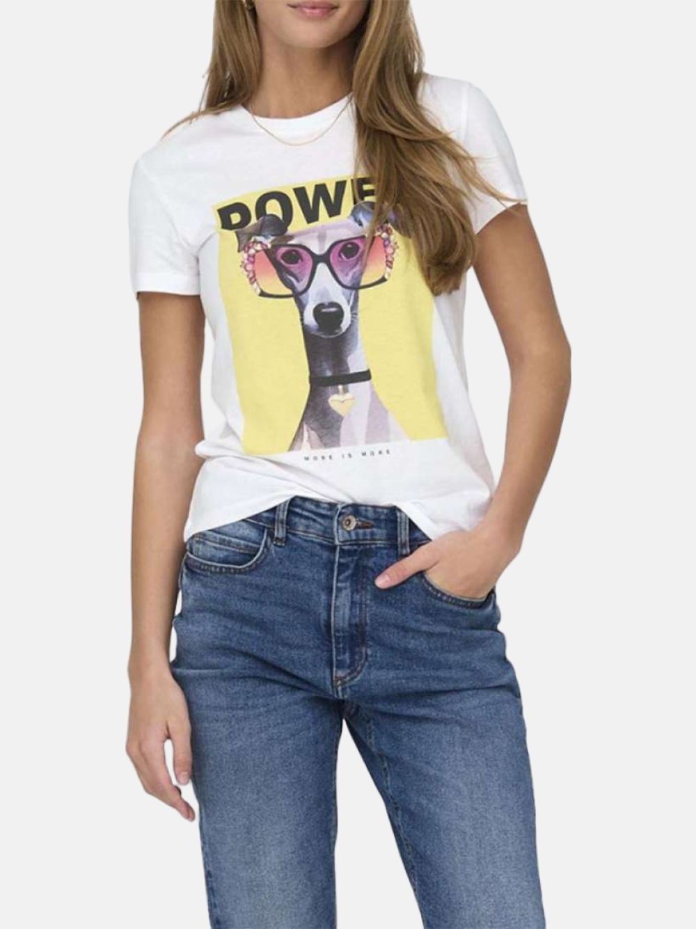TSHIRT ONLY ONLVIBE WHITE POWER