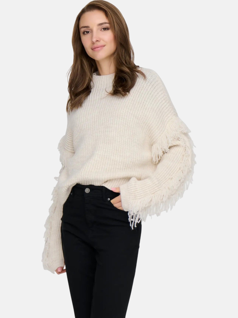 CAMISOLA ONLY ONLMOLLY LS SHORT FRILL KNT