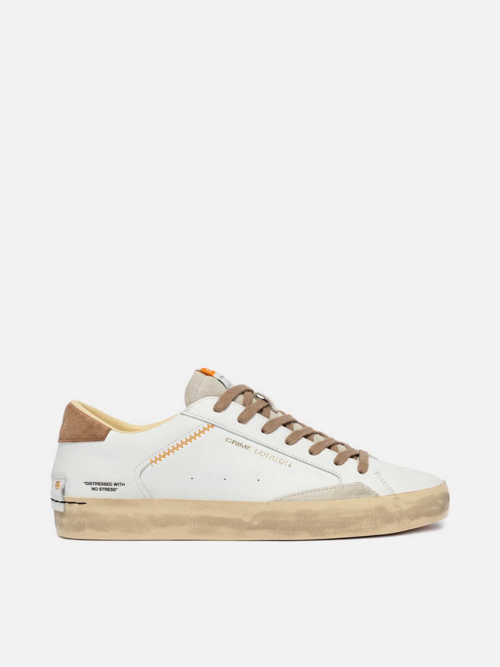 CRIME LONDON DISTRESSED WHITE/BROWN