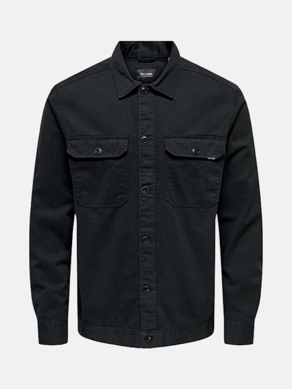 CAMISA ONLY & SONS SILVIO POCKET OVERSHIRT BLACK