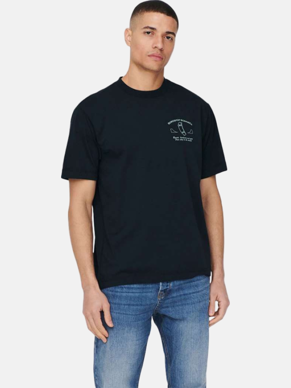 TSHIRT ONLY & SONS FARRIS DARK NAVY