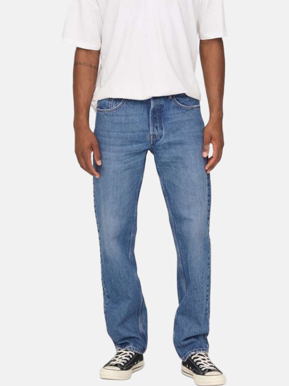 CALÇAS ONLY & SONS EDGE LOOSE MID BLUE