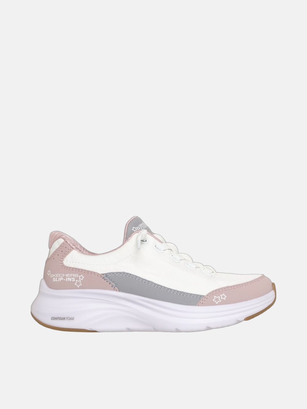 SKECHERS SLIP INS CONTOUR FOAM NATURAL TAUPE
