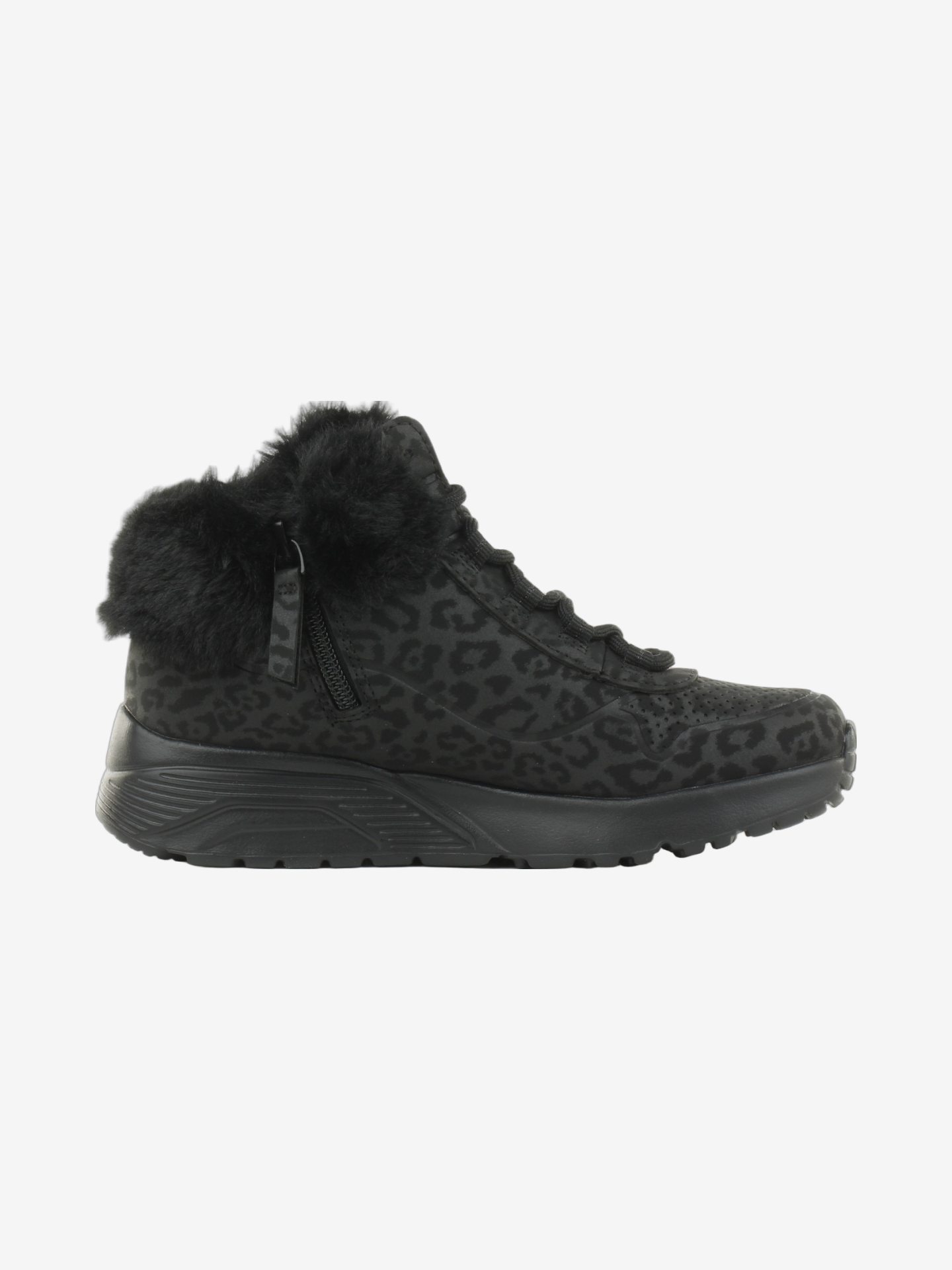 BOTAS SKECHERS UNO LITE COZY LEOPARD