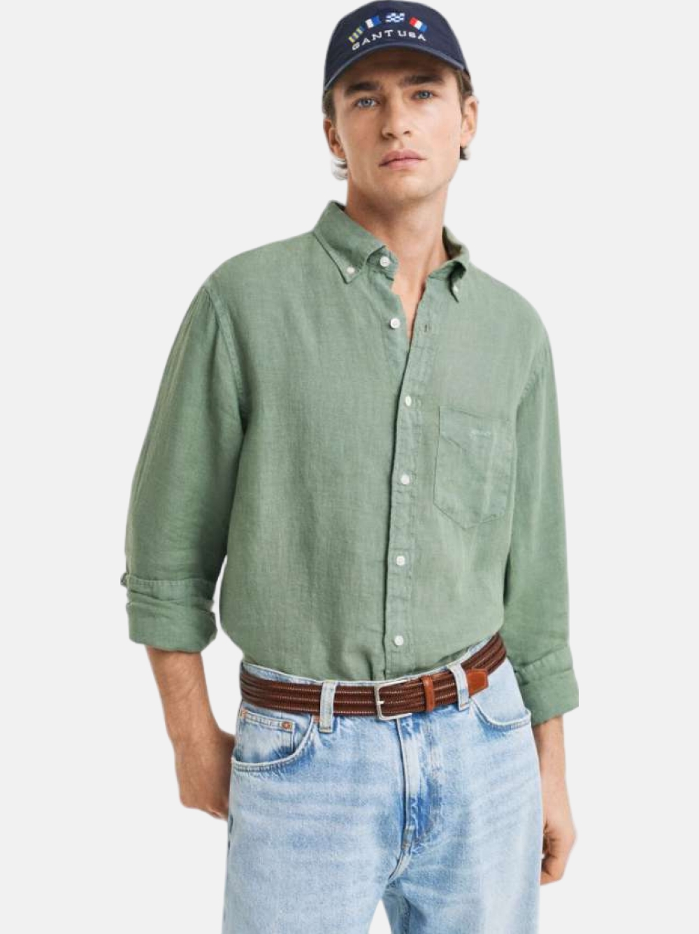 CAMISA GANT REG GMNT DYED LINEN 362