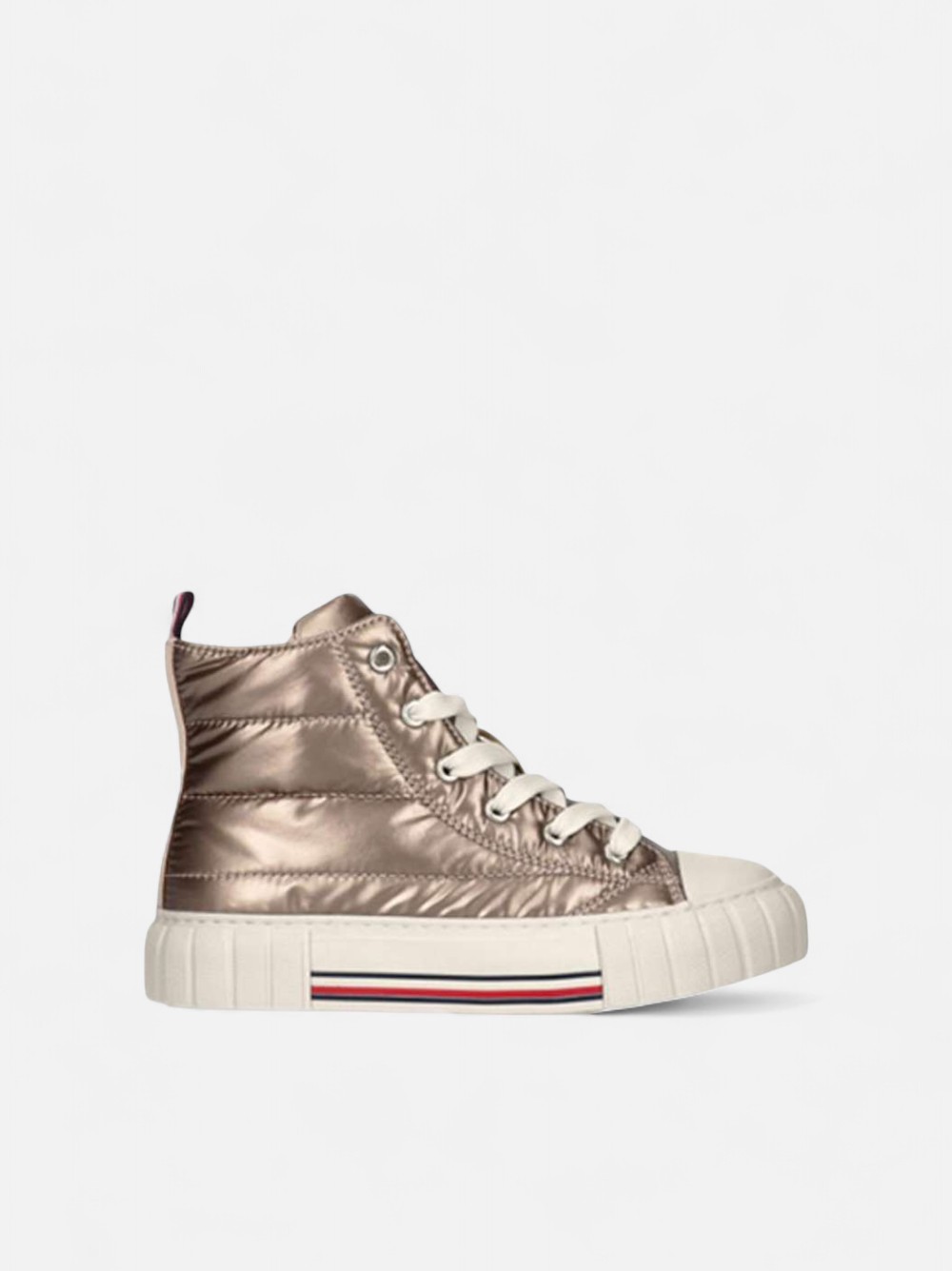TOMMY HILFIGER LACE UP METALIC SNEAKER ROSE GOLD