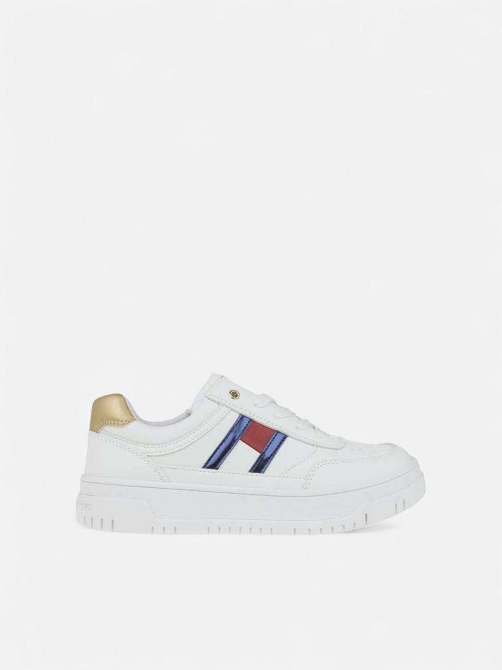 TOMMY HILFIGER FLAG LOW CUT LACE UP OFF WHITE/GOLD