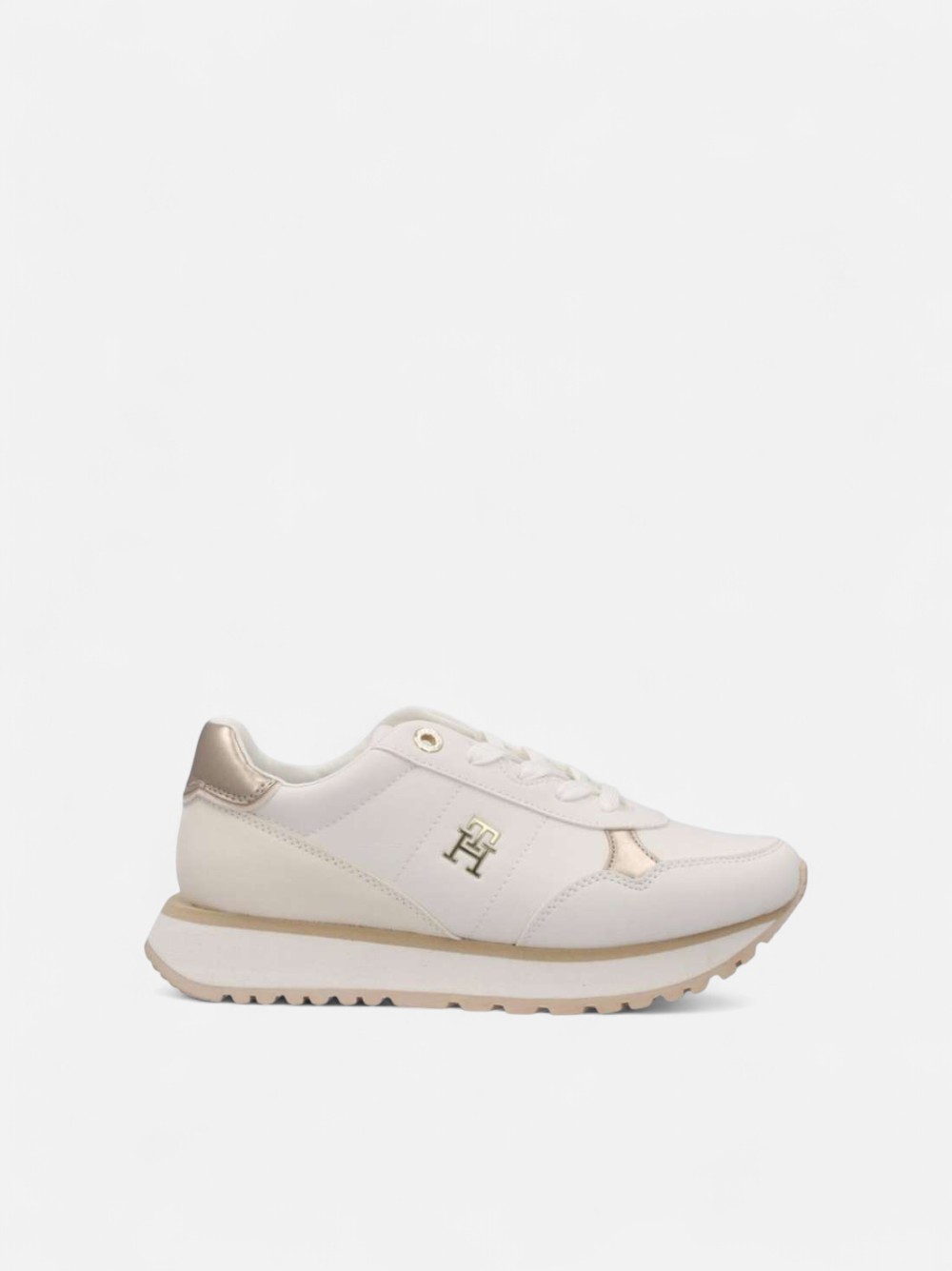 TOMMY HILFIGER LOW CUT OFF WHITE/GOLD