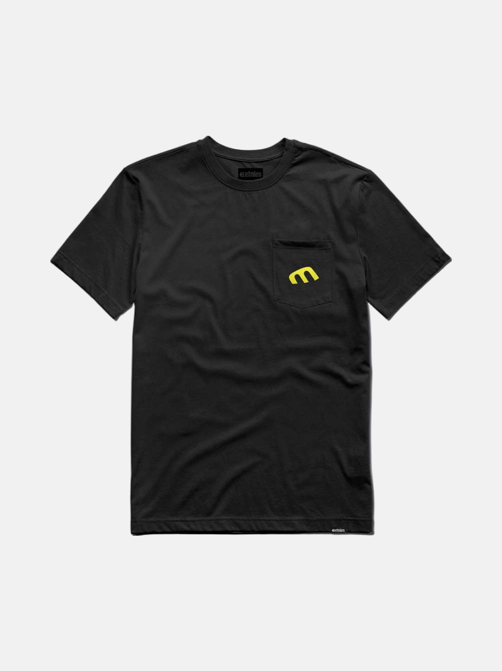 TSHIRT ETNIES STYLE E PCOKET BLACK/YELLOW