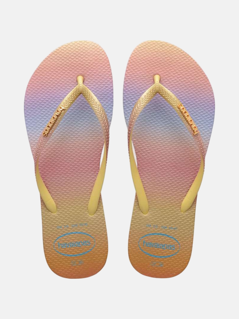 HAVAIANAS SLIM GRADIENT SUNSET YELLOW PIXEL