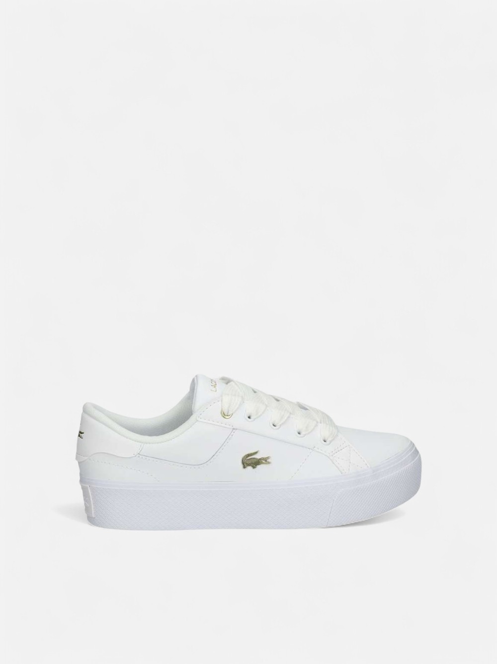 LACOSTE ZIANE PLATFORM LOGO WHT/GLD