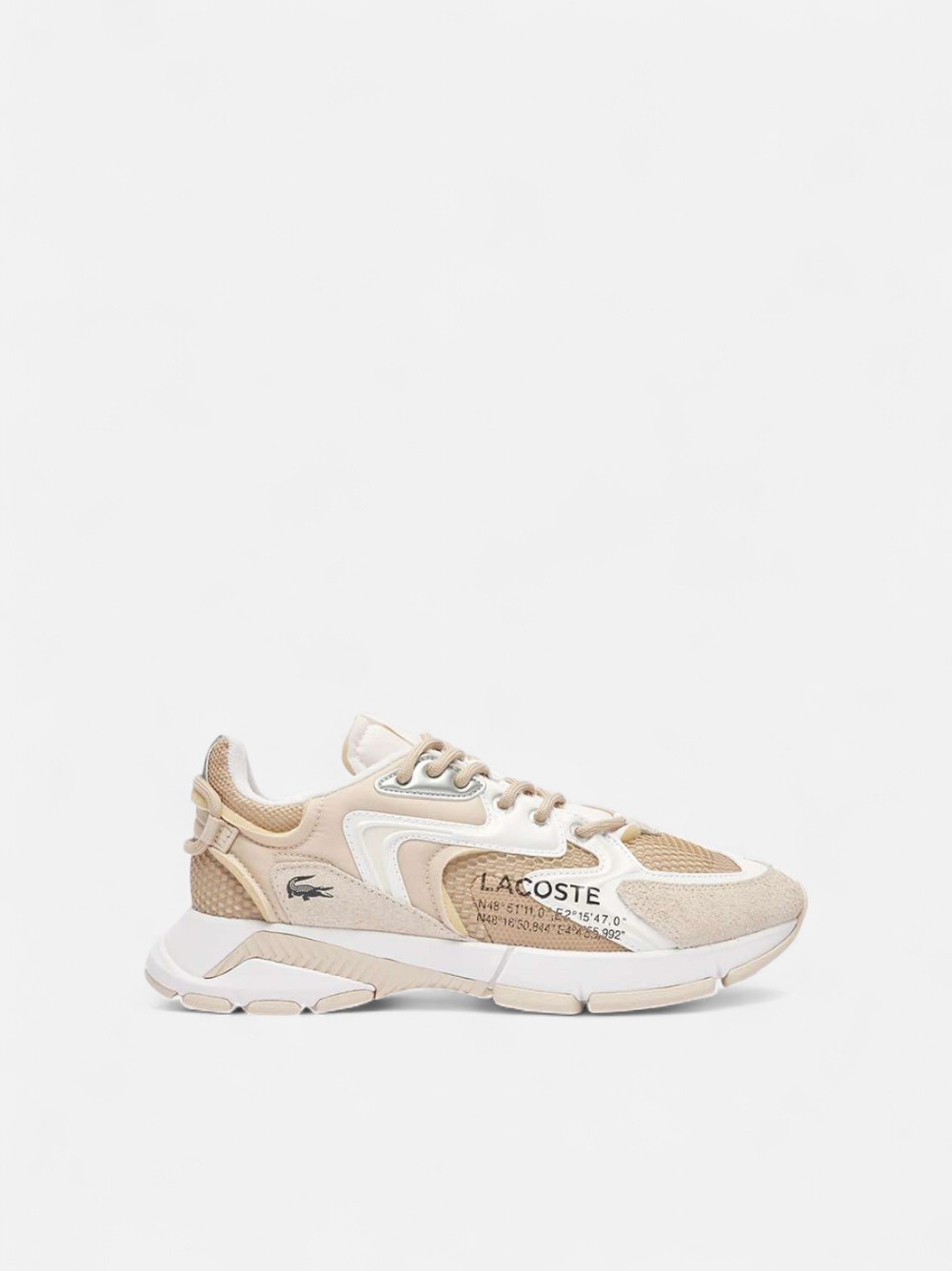 LACOSTE L003 NEO TEXTILE LT TAN/WHT
