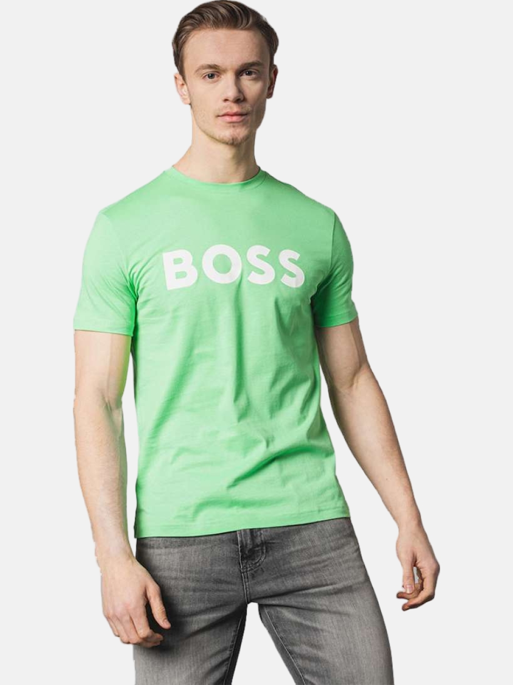 TSHIRT BOSS THINKING OPEN GREEN