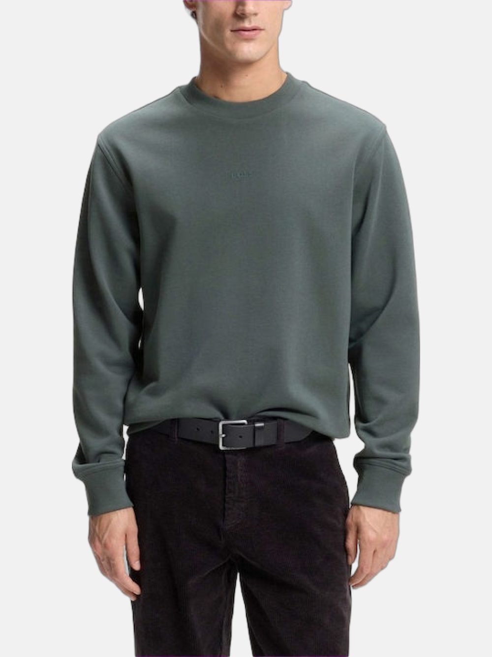 SWEATSHIRT BOSS WESMALL OPEN GREEN