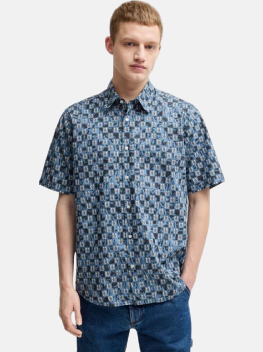 CAMISA BOSS RASH 2 OPEN BLUE