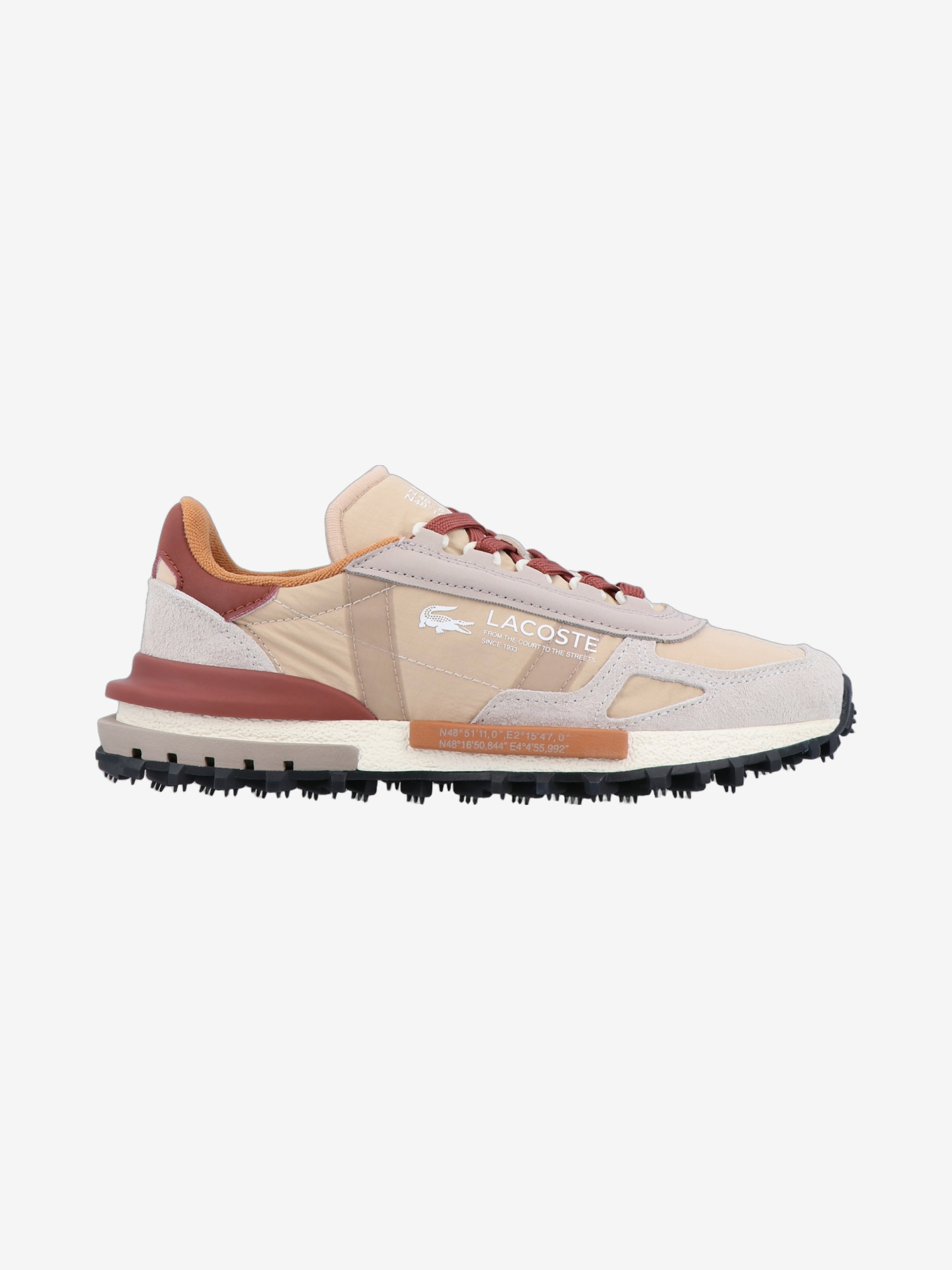 LACOSTE ELITE ACTIVE GRY/LT TAN