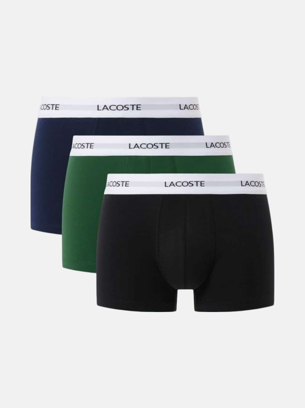 PACK 3 BOXERS LACOSTE BLACK/GREEN