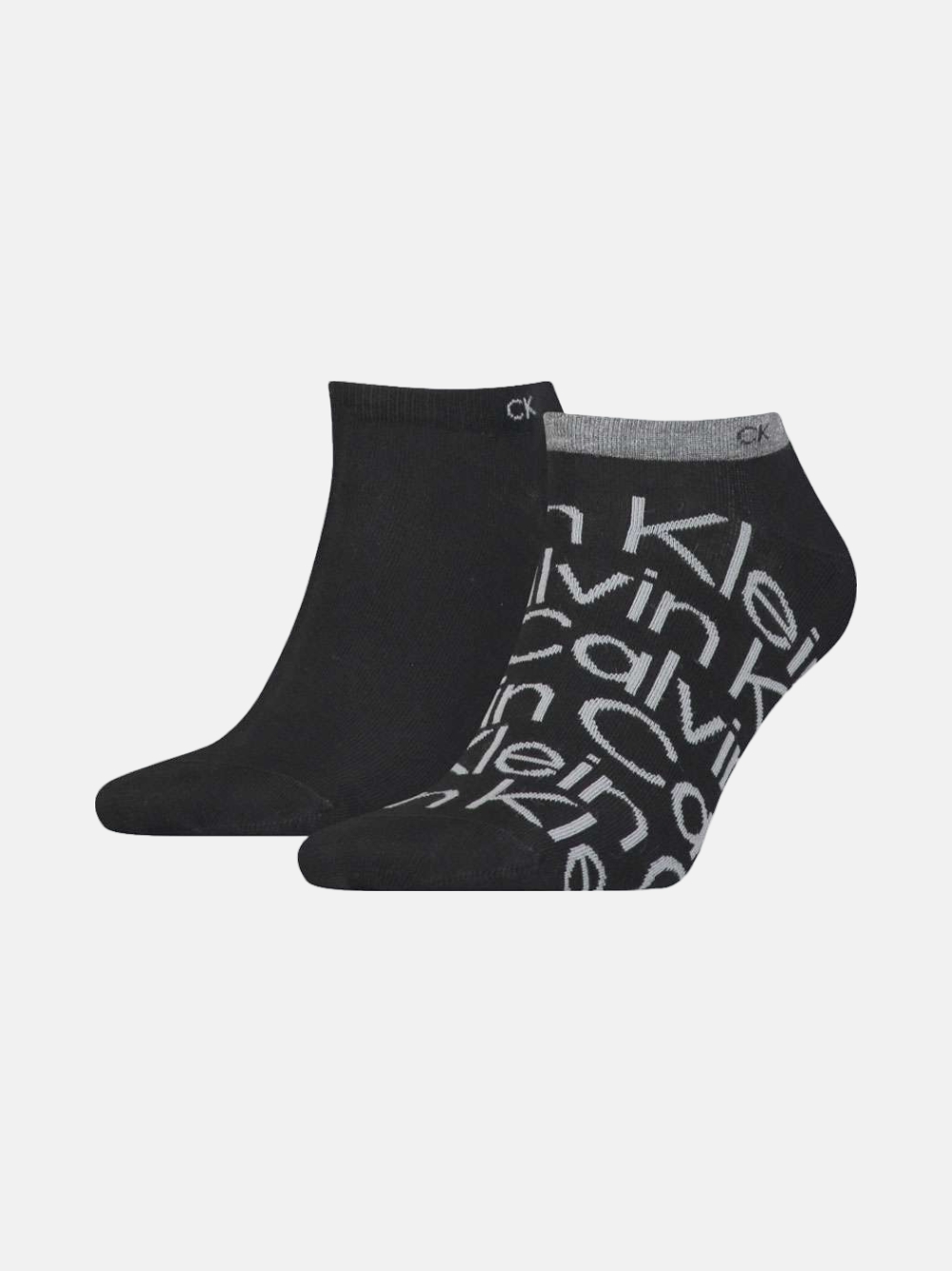 MEIAS CALVIN KLEIN SNEAKER ALL OVER PRINT BLACK