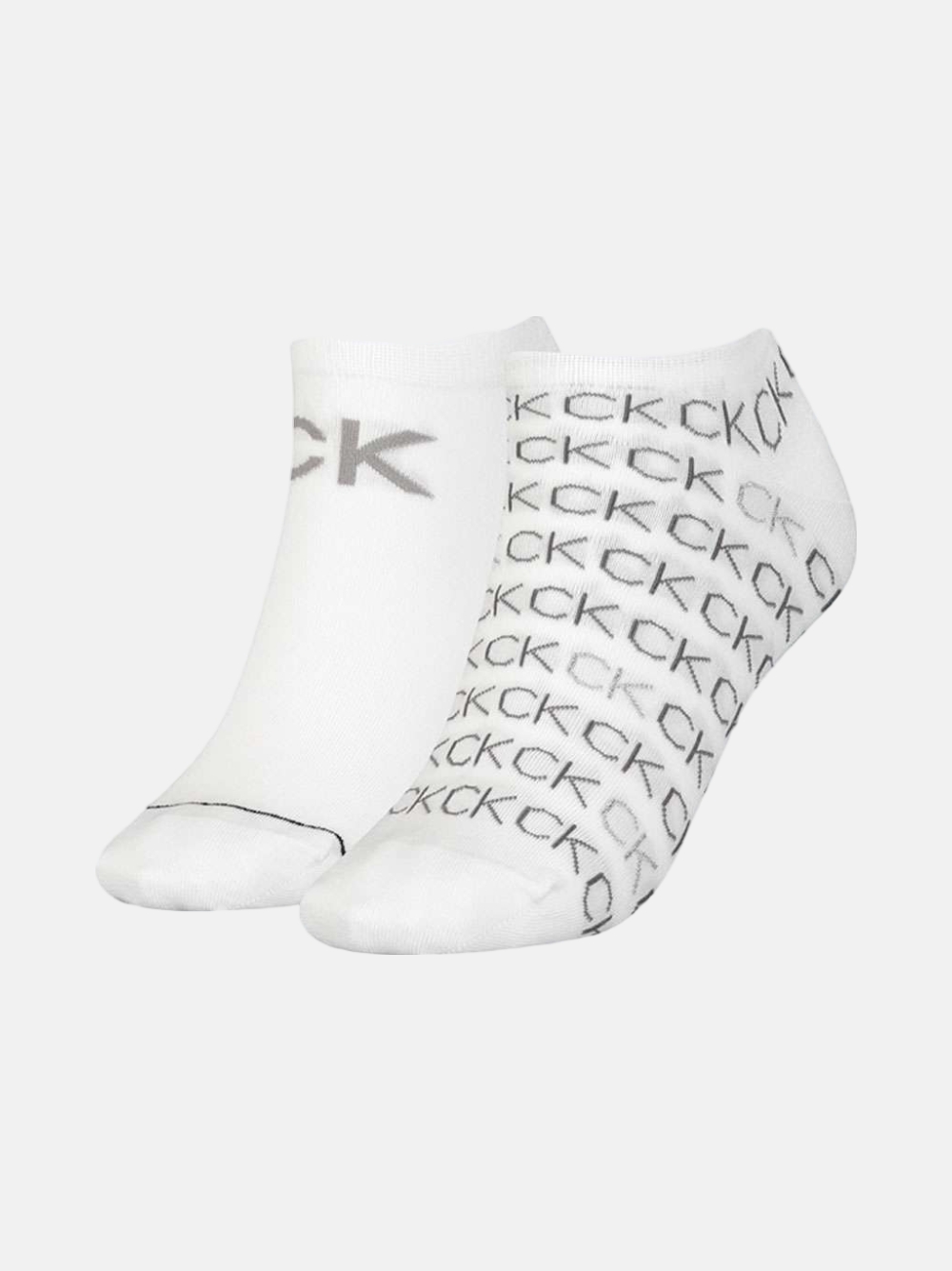 MEIAS CALVIN KLEIN W SNEAKER ALL OVER WHITE
