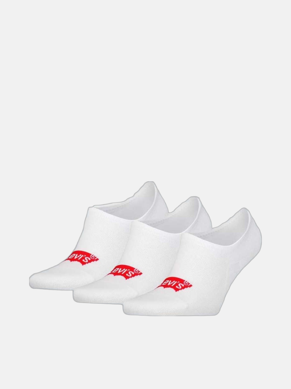 PACK 3 MEIAS LEVIS HIGH CUT BW LOGO WHITE