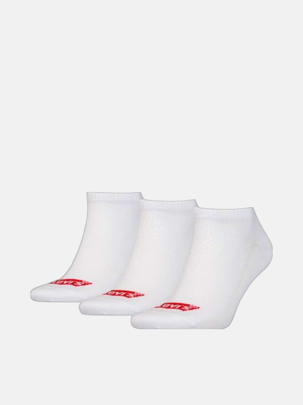 PACK 3 MEIAS LEVIS LOW CUT BW LOGO WHITE