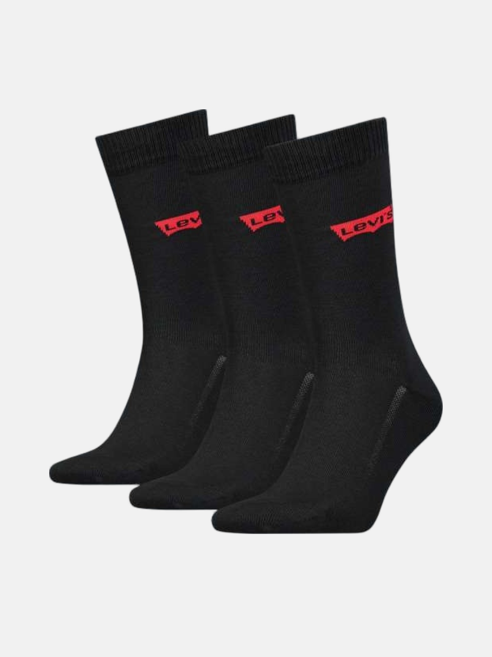 PACK 3 MEIAS LEVIS REGULAR CUT BLACK