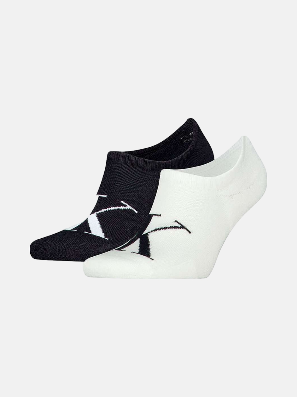 MEIAS CALVIN KLEIN FOOTIE HIGH WHITE/BLACK