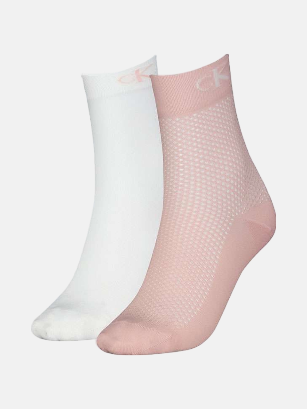 MEIAS CALVIN KLEIN MODERN WASH ROSE PINK/WHITE