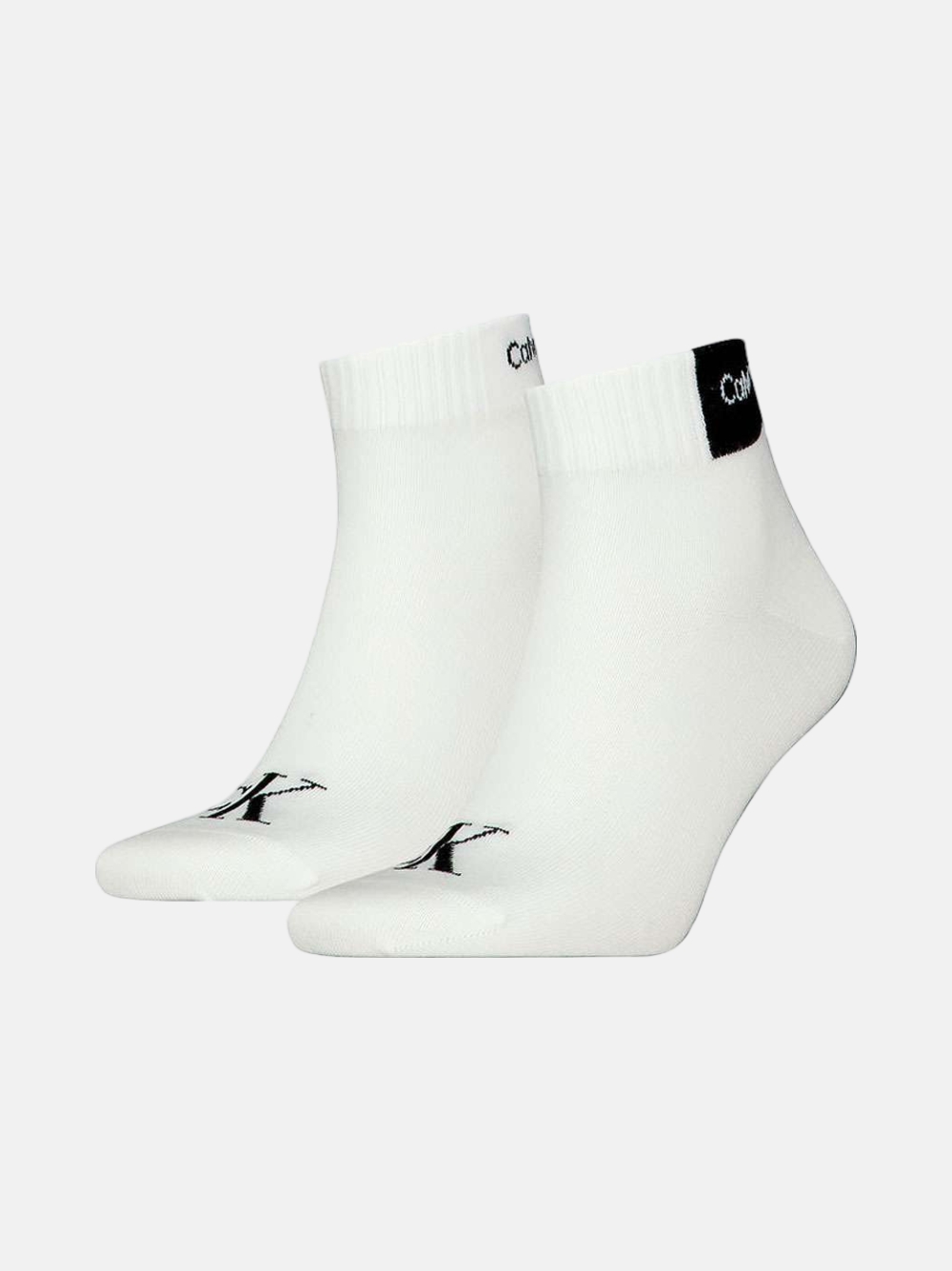 MEIAS CALVIN KLEIN QUARTER WHITE/BLACK