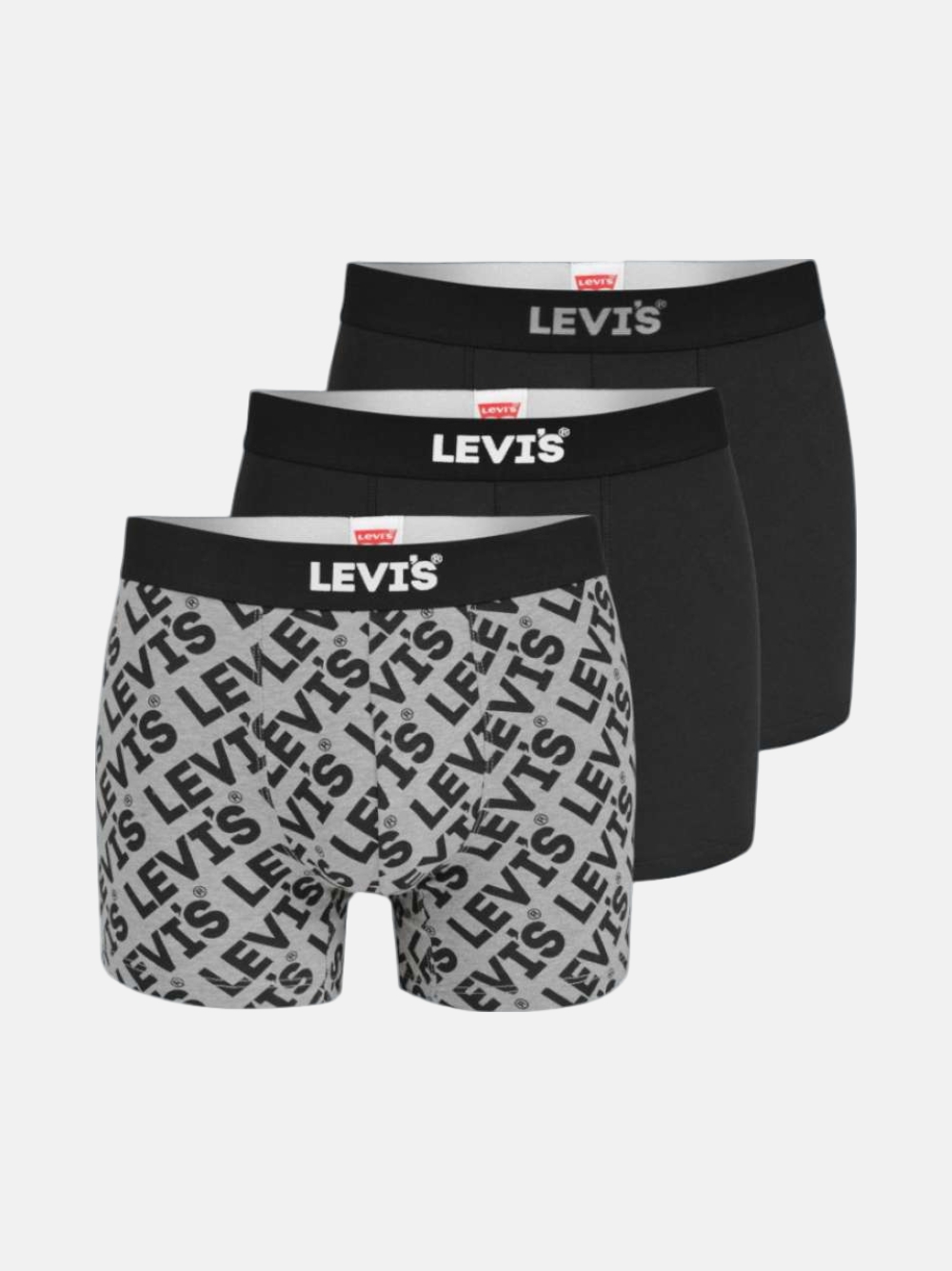 PACK 3 BOXERS LEVIS GIFTBOX BLACK/GREY COMBO