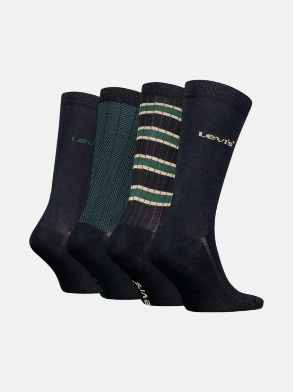 PACK 4 MEIAS LEVIS GIFTBOX GREEN/BLACK COMBO