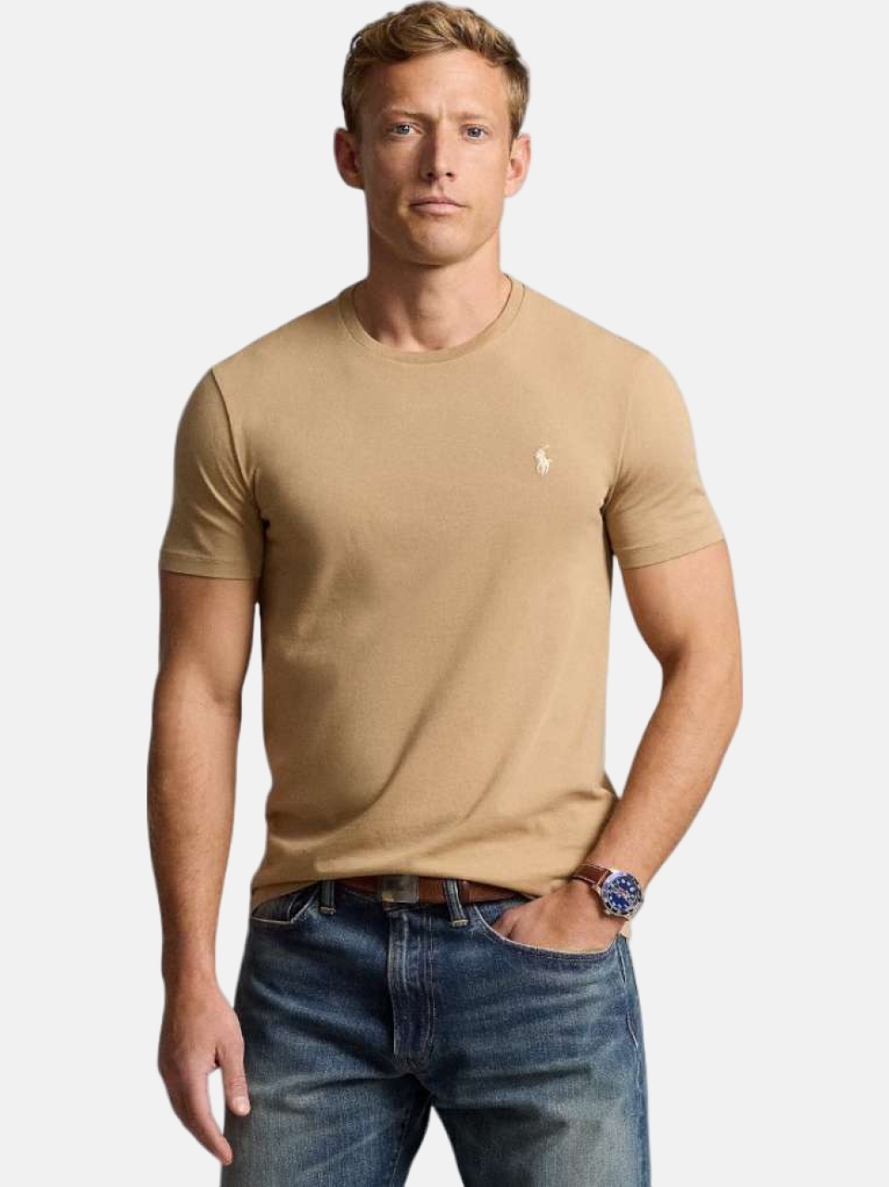 TSHIRT RALPH LAUREN SSCNCMSLM CAFE TAN