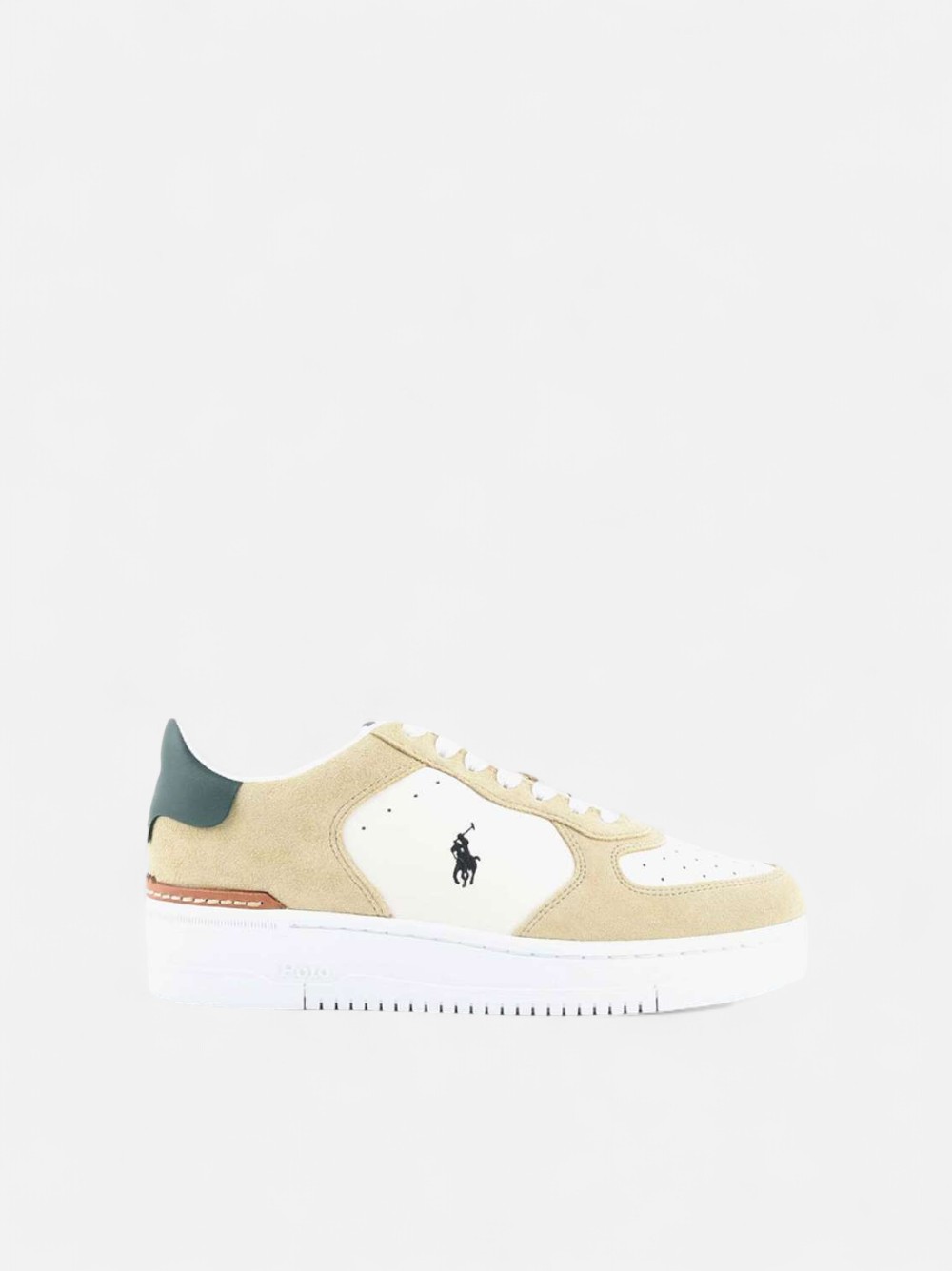 RALPH LAUREN LOW TOP WHITE/BONE/FOREST