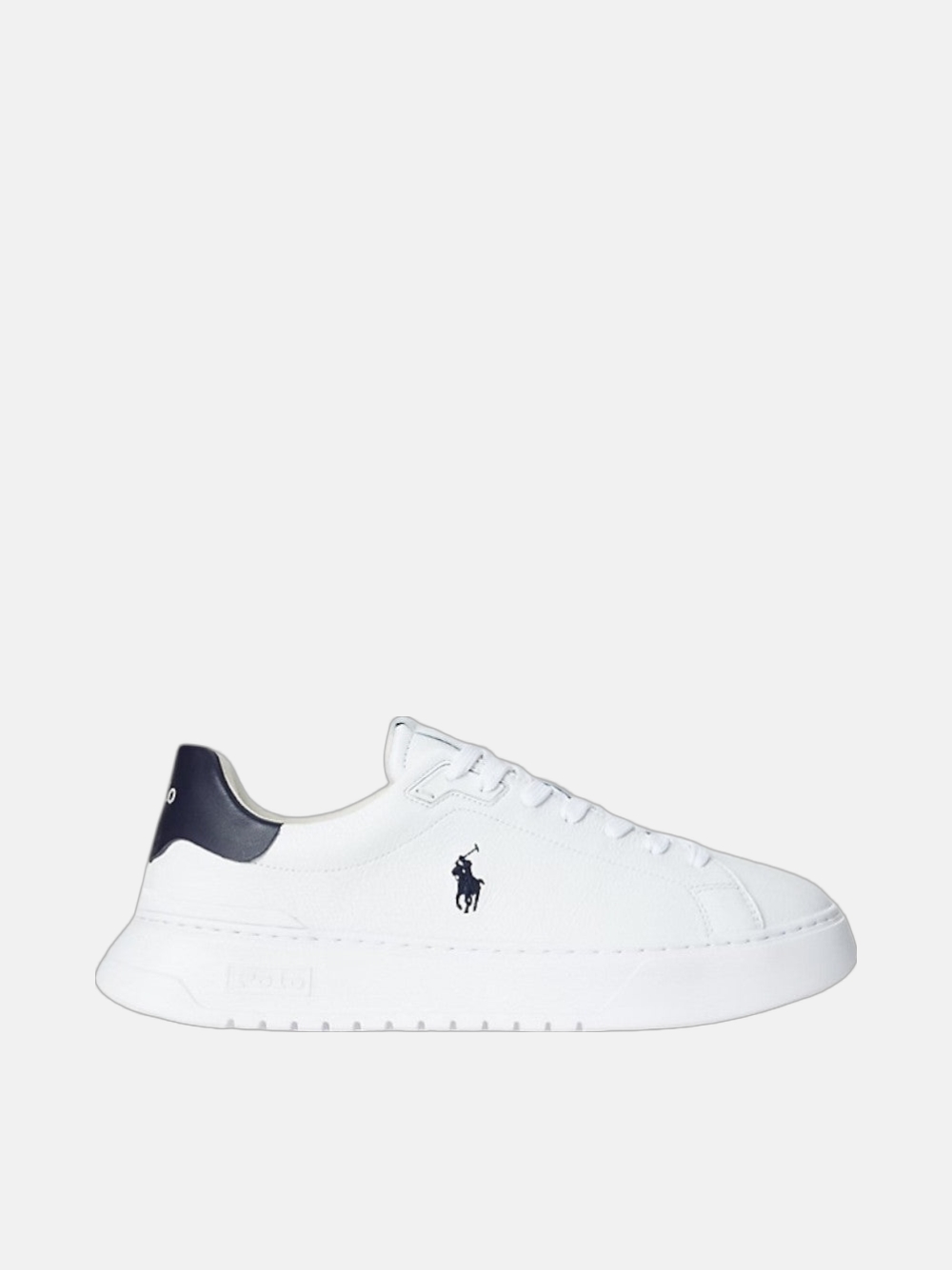 RALPH LAUREN COURT SNEAKERS LOW TOP LACE WHITE/NAVY