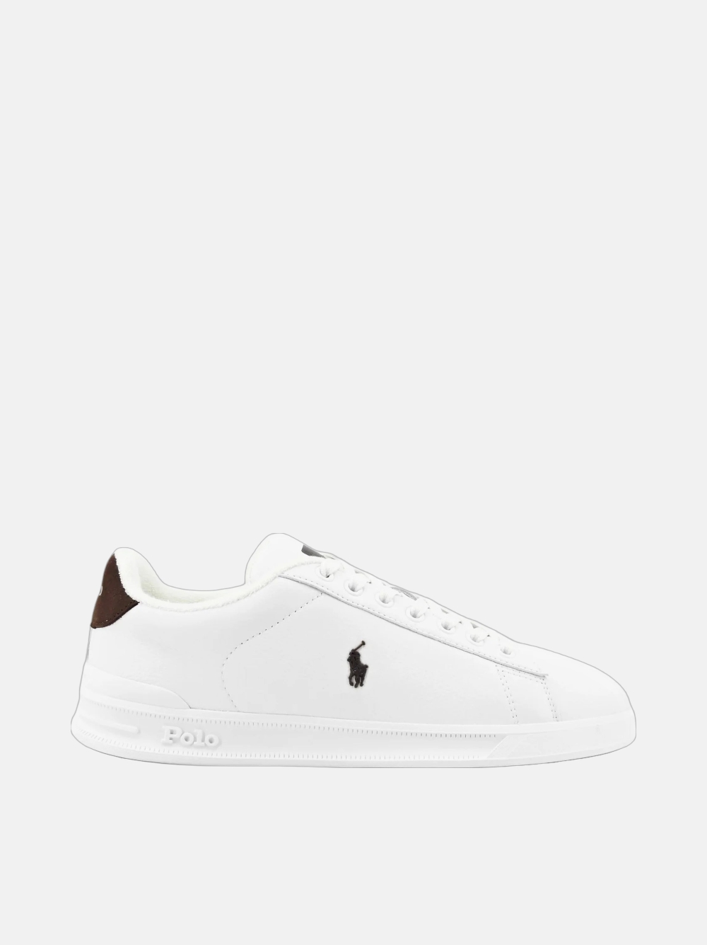 RALPH LAUREN LOW TOP LACE WHITE/DARK BROWN