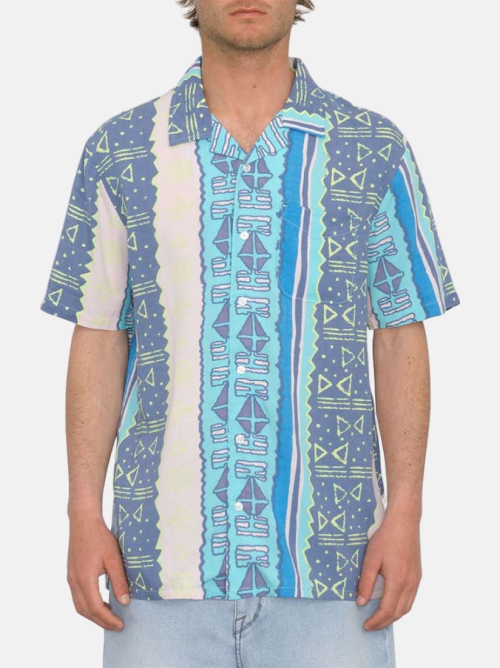 CAMISA VOLCOM BOLD MOVES CRETE BLUE