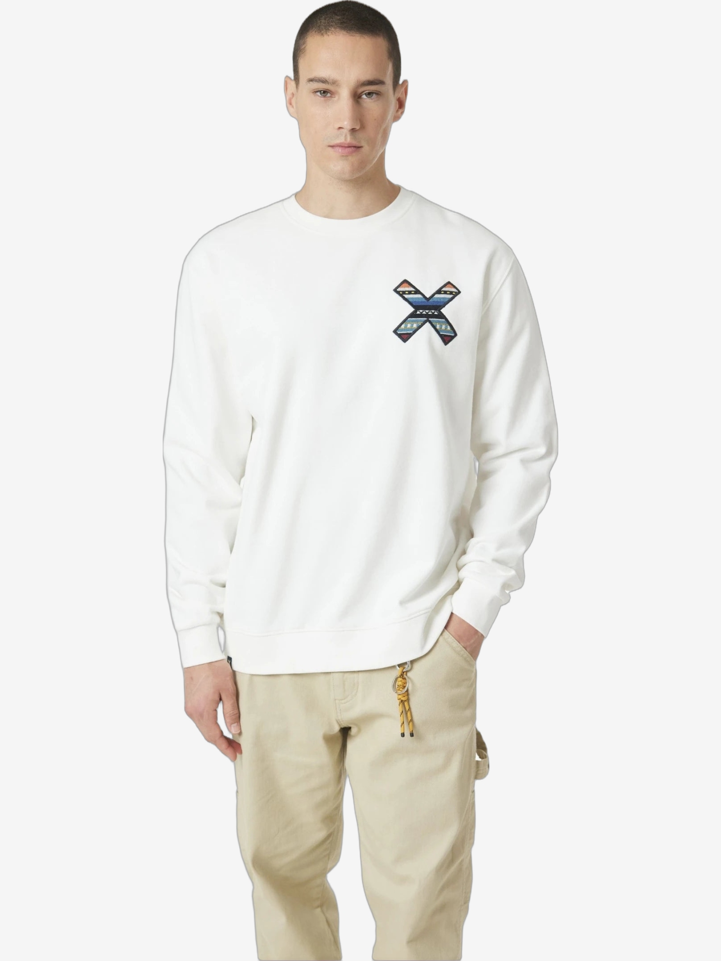 SWEATSHIRT BLUE BANANA OFF WHITE