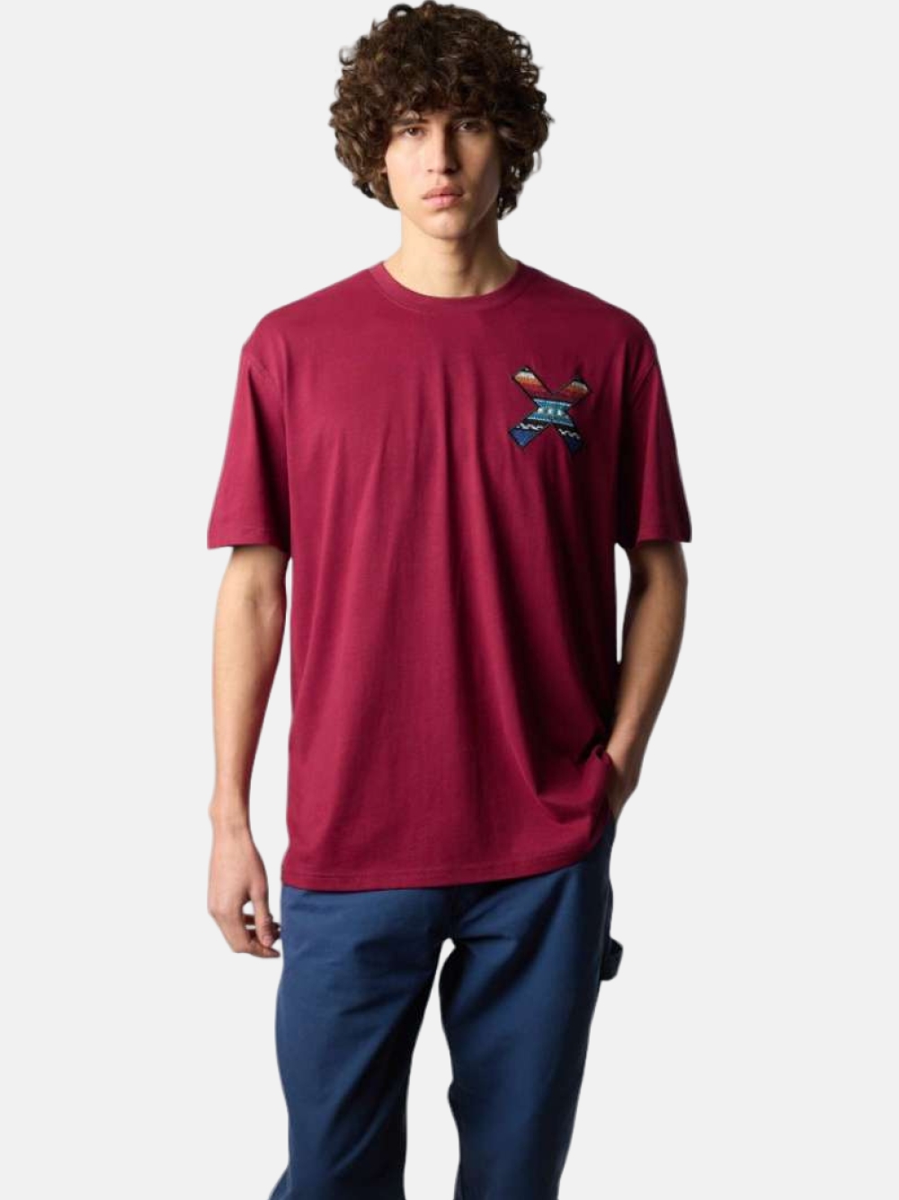 TSHIRT BLUE BANANA BURGUNDY