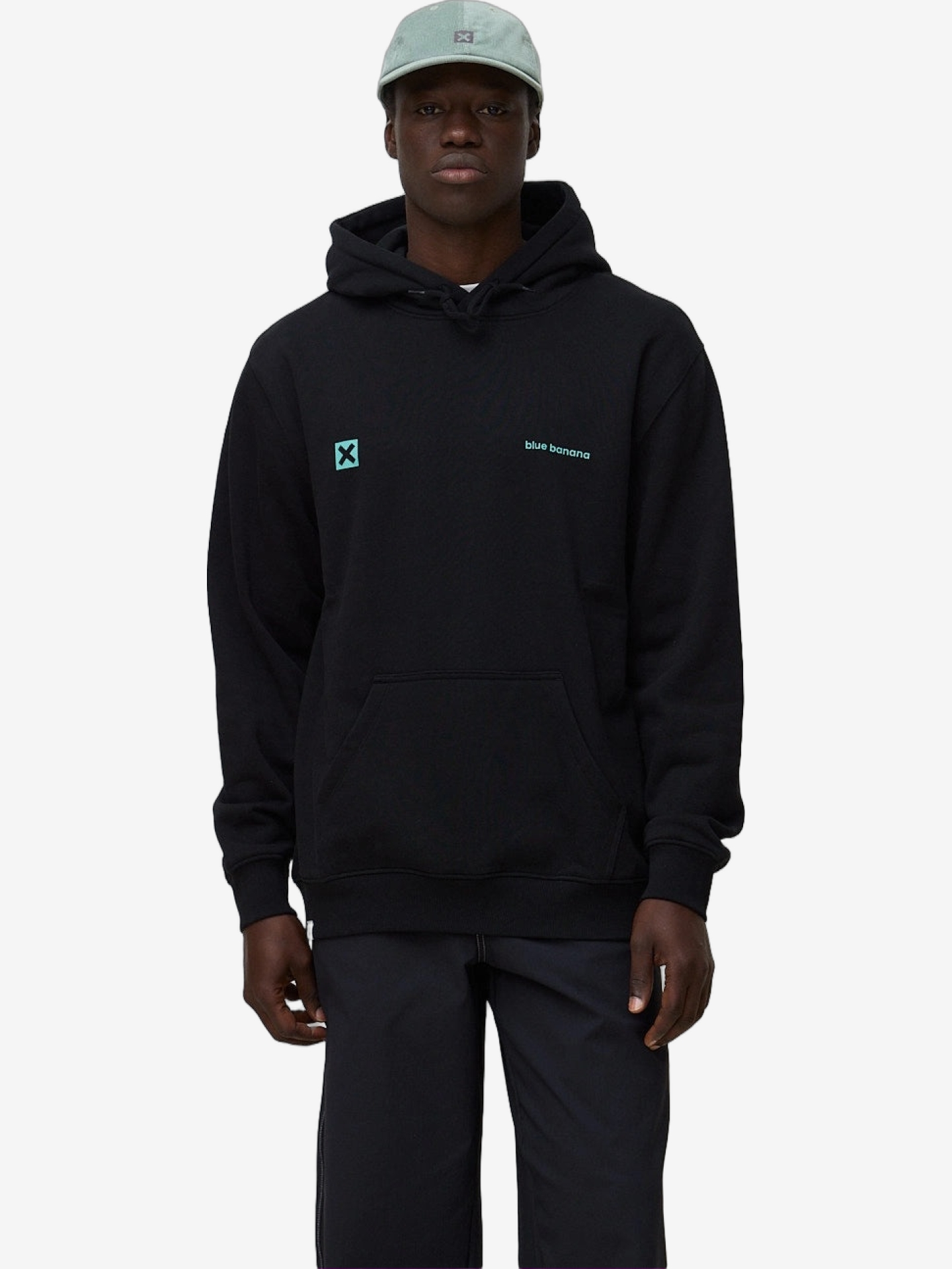HOODIE BLUE BANANA CORE BLACK